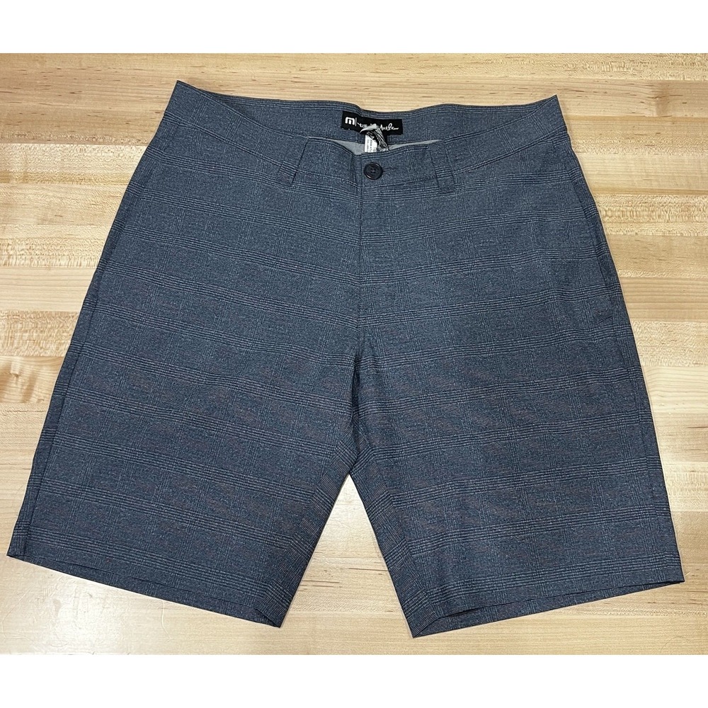Travis Mathew‎ Men's Size 32 Chino Shorts Blue Flat Front Golf Casual Golfing